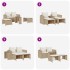 Set de muebles de jardín con cojines apilables 5 pzas