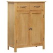 Mueble zapatero de madera maciza de roble 76x37x105 cm