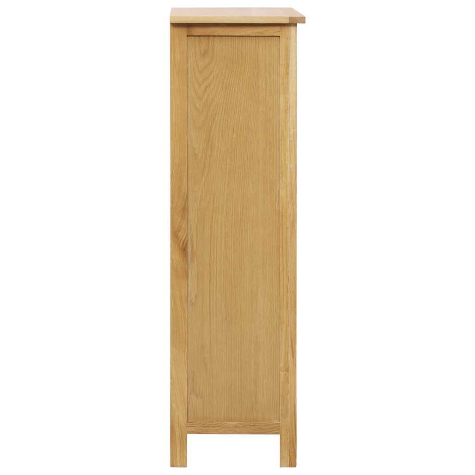 Mueble zapatero de madera maciza de roble 76x37x105