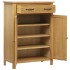 Mueble zapatero de madera maciza de roble 76x37x105
