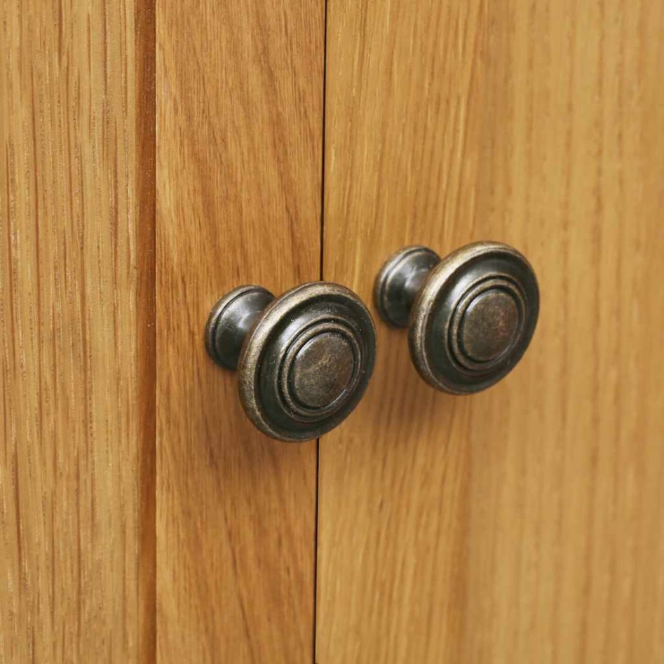 Mueble zapatero de madera maciza de roble 76x37x105