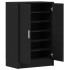 Zapatero de madera de roble negro 60x35x92