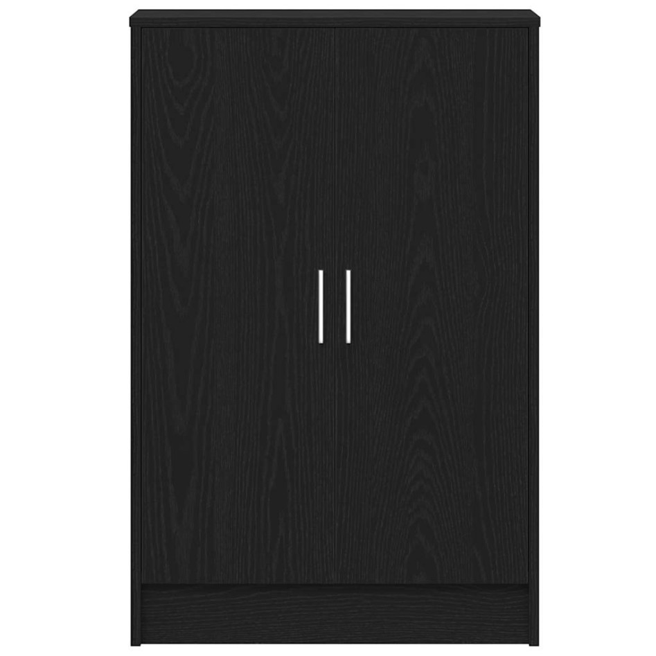 Zapatero de madera de roble negro 60x35x92