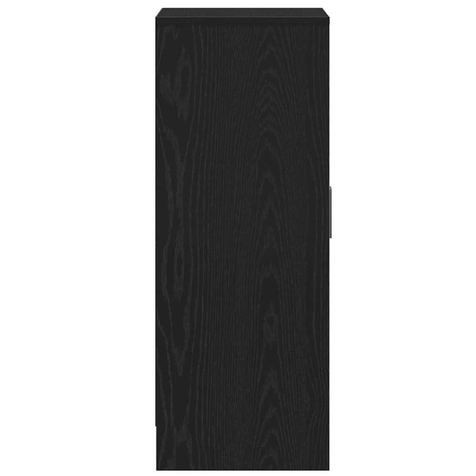 Zapatero de madera de roble negro 60x35x92