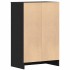 Zapatero de madera de roble negro 60x35x92