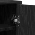 Zapatero de madera de roble negro 60x35x92