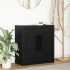 Aparador con cajones y puertas roble negro 70,5x34x74,5