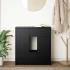 Aparador con cajones y puertas roble negro 70,5x34x74,5