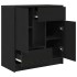 Aparador con cajones y puertas roble negro 70,5x34x74,5