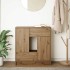 Aparador con cajones y puertas roble artesanal 70,5x34x74,5