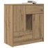 Aparador con cajones y puertas roble artesanal 70,5x34x74,5