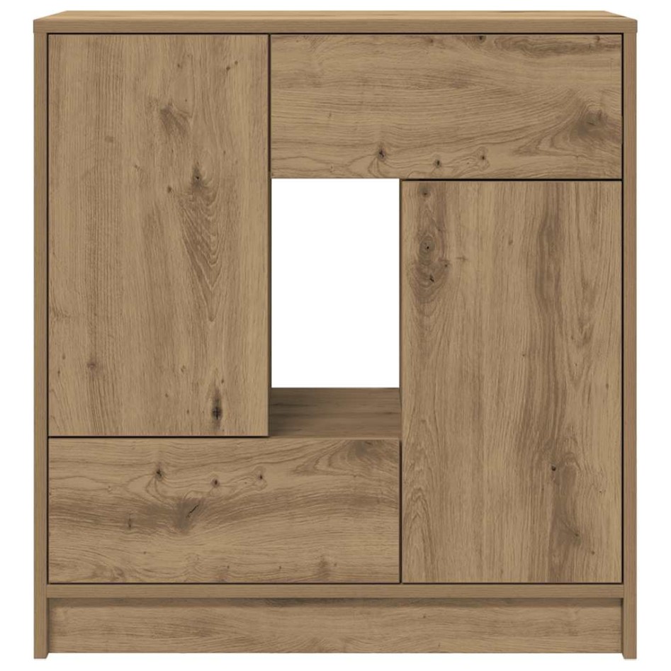 Aparador con cajones y puertas roble artesanal 70,5x34x74,5