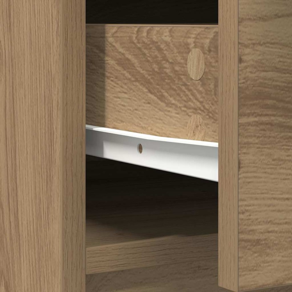 Aparador con cajones y puertas roble artesanal 70,5x34x74,5