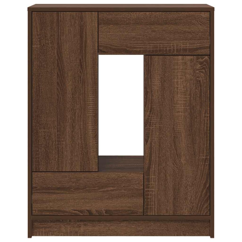 Aparador con cajones y puertas roble marrón 73x31x90