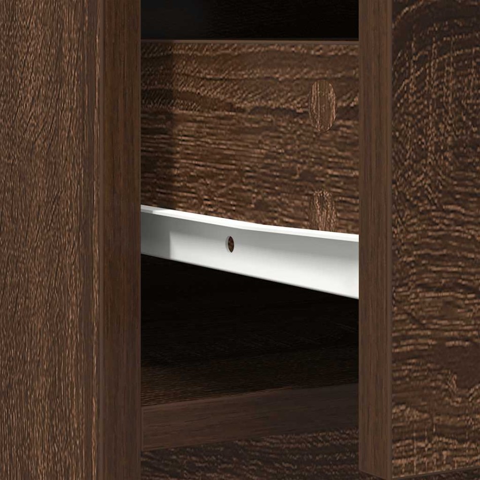 Aparador con cajones y puertas roble marrón 73x31x90