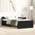 Estructura de cama sin colchón roble negro 100x200
