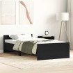 Estructura de cama sin colchón roble negro 100x200 cm