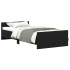Estructura de cama sin colchón roble negro 100x200