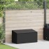 Caja de almacenaje de jardín ratán sintético negro 110x50x58