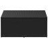Caja de almacenaje de jardín ratán sintético negro 110x50x58