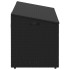 Caja de almacenaje de jardín ratán sintético negro 110x50x58