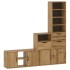 Muebles de TV 4 uds. con almacenaje ODDA madera maciza
