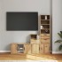 Muebles de TV 4 uds. con almacenaje ODDA madera maciza