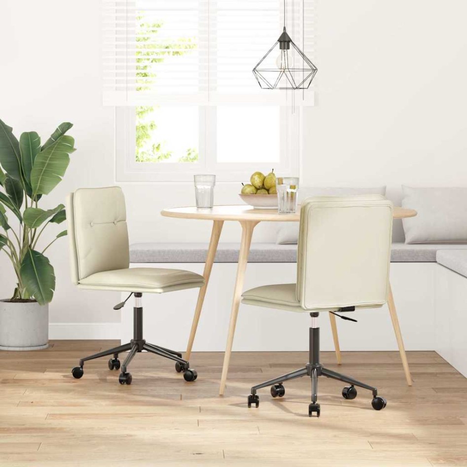 Sillas de comedor 2 unidades cuero sintético