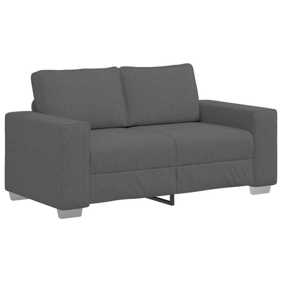 Sofá Loveseat gris oscuro 120 cm tejido de