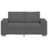 Sofá Loveseat gris oscuro 120 cm tejido de
