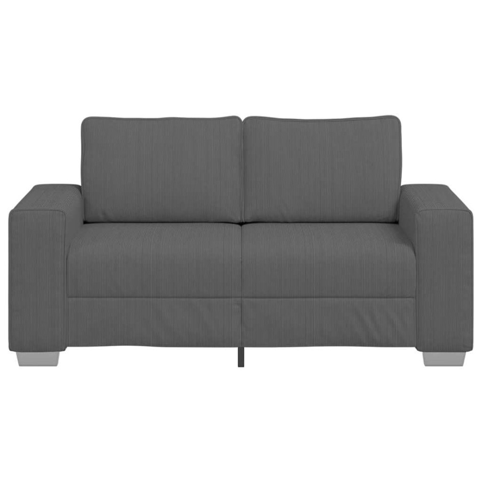 Sofá Loveseat gris oscuro 120 cm tejido de