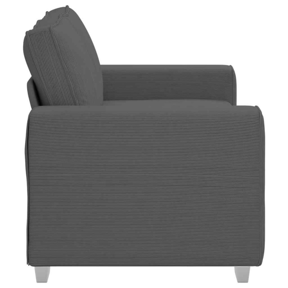 Sofá Loveseat gris oscuro 120 cm tejido de