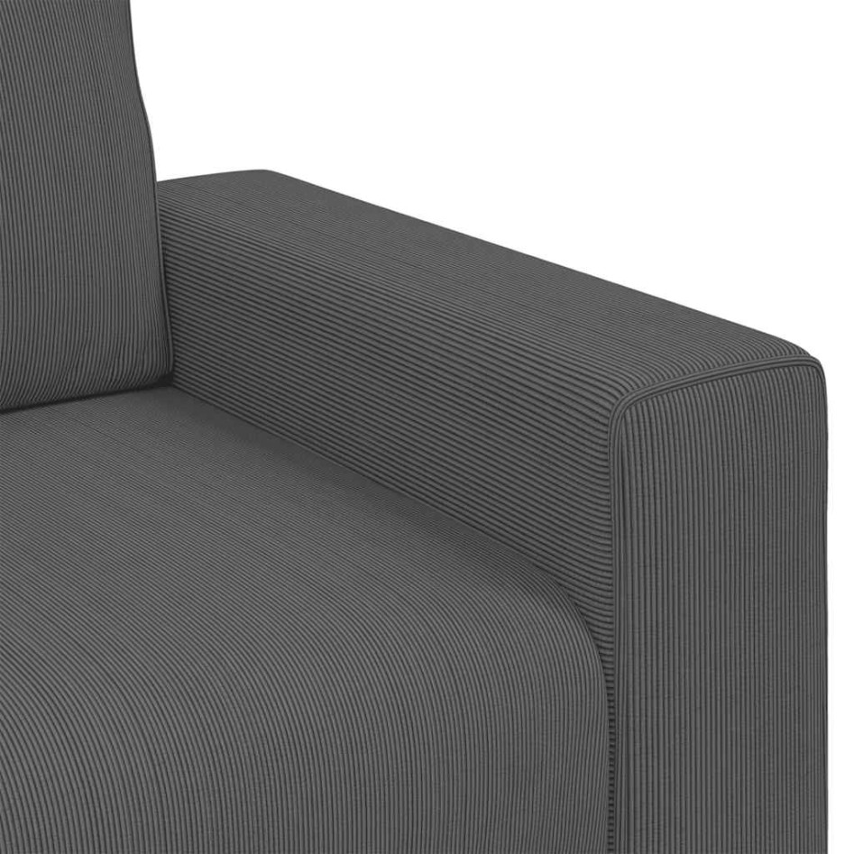Sofá Loveseat gris oscuro 120 cm tejido de
