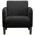 Sillón con reposabrazos Terciopelo negro 54