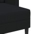 Sofá de 2 plazas con chaise longue en forma L negra