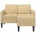 Sofá de 2 plazas con chaise longue en forma L verde gris 125