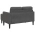 Sofá de 2 plazas con chaise longue en forma L gris oscuro