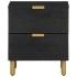 Mesitas de noche 2 uds madera maciza de mango negro 40x33x46