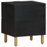 Mesitas de noche 2 uds madera maciza de mango negro 40x33x46