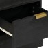 Mesitas de noche 2 uds madera maciza de mango negro 40x33x46