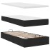 Cama otomana con colchón y luces LED tela negra