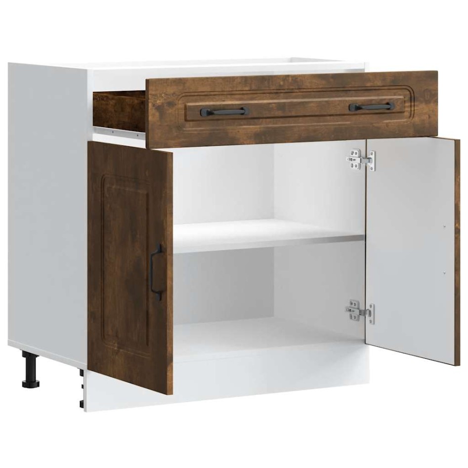Mueble bajo de cocina Kalmar de madera ingeniería roble