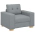 Sillón Sofá Tela Gris Claro 59