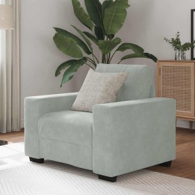 Sillón sofá gris claro 59 cm