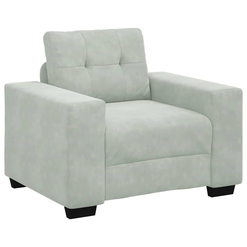 Sillón sofá gris claro 59 cm