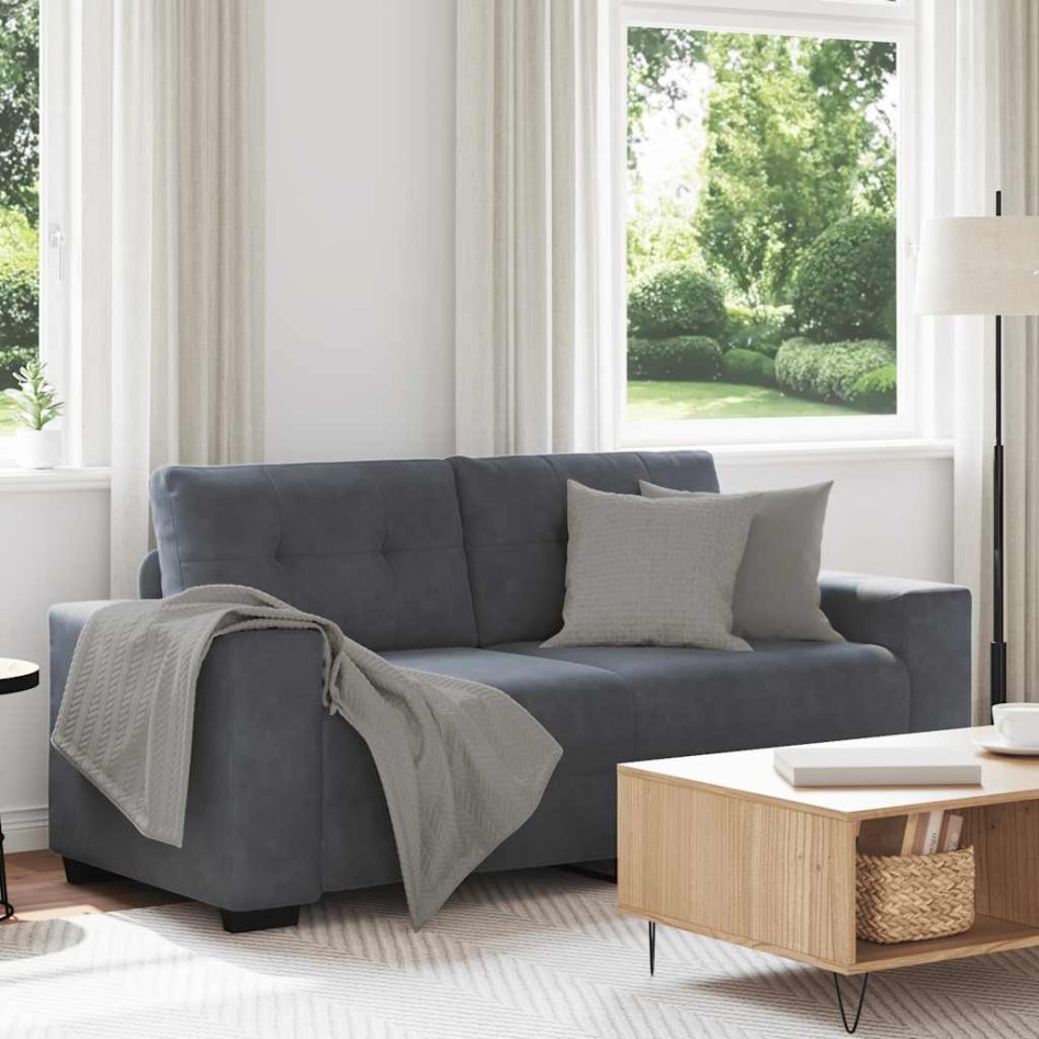 Sofá Loveseat gris oscuro 140 cm