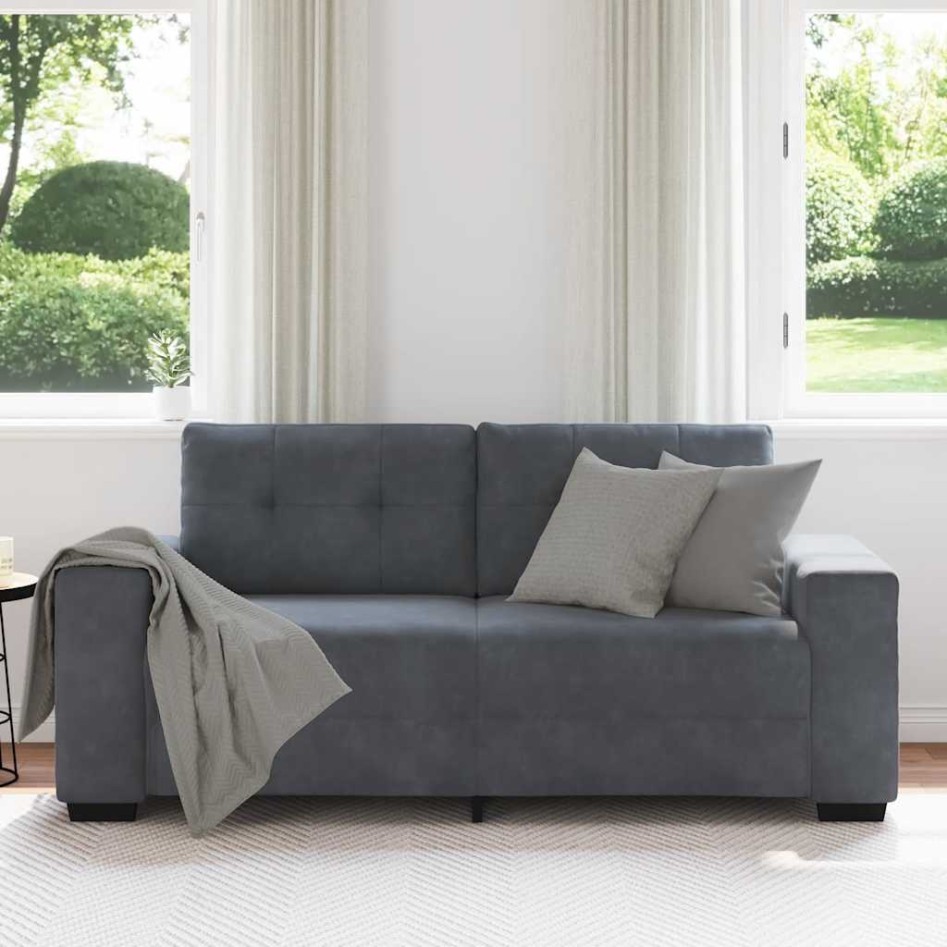 Sofá Loveseat gris oscuro 140 cm