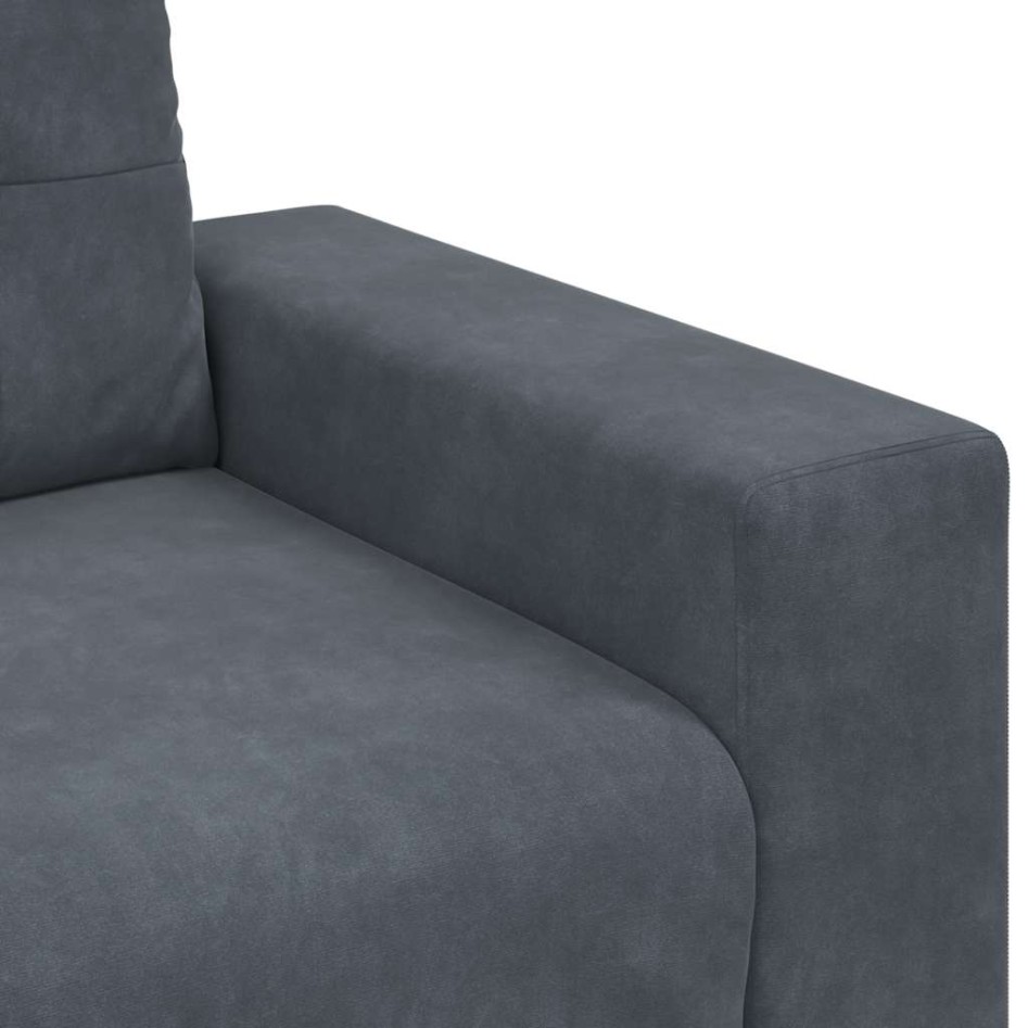 Sofá Loveseat gris oscuro 140 cm