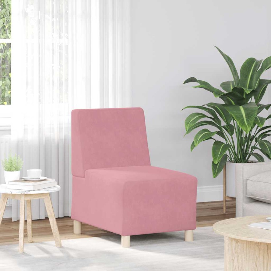 Sillón de terciopelo rosa 55