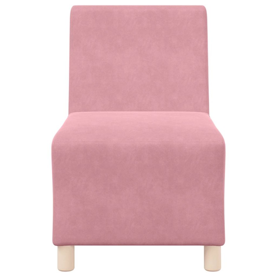 Sillón de terciopelo rosa 55